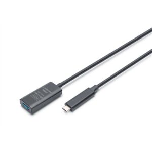Digitus DA-73113 USB kabelis USB 3.2 Gen 2 (3.1 Gen 2) 5 m USB C USB A Juoda - Image 3