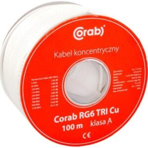 COAXIAL CABLE RG6 TRI Cu CORAB ( 100m spool ) class A
