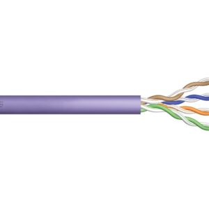 DIGITUS Cat.6 Installation Cable, U/UTP, Eca, AWG 24/1, PVC, 305m, Purple, Carton
