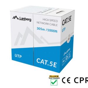 Lanberg LCU5-11CU-0305-S tinklo kabelis Pilka 305 m Cat5e U/UTP (UTP) - Image 2