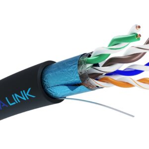 Extralink CAT5E FTP (F/UTP) V2 OUTDOOR TWISTED PAIR 100M tinklo kabelis Juoda F/UTP (FTP)