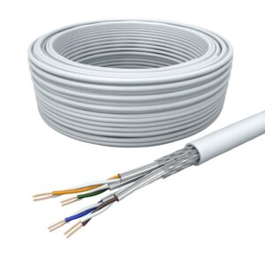 Draka Laying Cable UCHOME SS26, Cat 7, S/FTP, PiMF, white, 100m Ring - Image 1