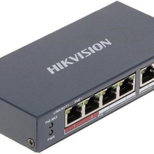 Hikvision DS-3T0306HP-E/HS tinklo komutatorius Ne-valdomas L2 Fast Ethernet (10/100) Maitinimas per Eternetą (PoE) Pilka - Image 2