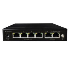 LevelOne FEP-0631 tinklo komutatorius Fast Ethernet (10/100) Maitinimas per Eternetą (PoE) Juoda - Image 2