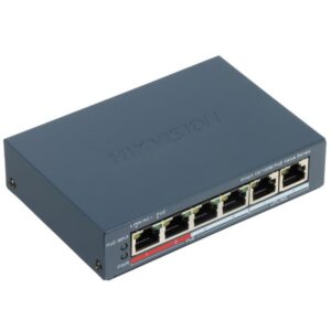 Hikvision DS-3E1106P-EI/M tinklo komutatorius Valdomas Gigabit Ethernet (10/100/1000) Maitinimas per Eternetą (PoE) Pilka - Image 2