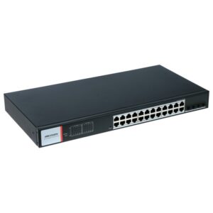 Hikvision DS-3T1528HP-SI-24P4F tinklo komutatorius Valdomas Gigabit Ethernet (10/100/1000) Maitinimas per Eternetą (PoE) Juoda - Image 2