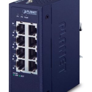 PLANET ISW-800T tinklo komutatorius Ne-valdomas L2 Fast Ethernet (10/100) Mėlyna - Image 2