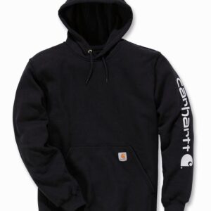 Carhartt Mid Signature Sleeve Logo Hoodie Black