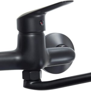 Wall-mounted washbasin mixer