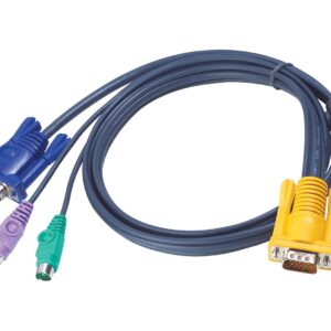 ATEN 2L-5210P KVM kabelis Juoda 10 m - Image 2