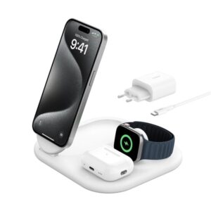 Belkin BoostCharge Ausinės, Išmanusis telefonas, Išmanusis laikrodis Balta USB Belaidis įkrovimas Spartusis įkrovimas Vidaus - Image 2