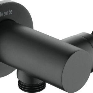 Round angled connector with handset holder