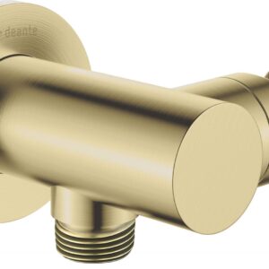 Round angled connector with handset holder