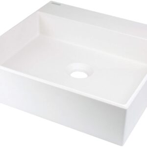 Granite countertop washbasin with space for a tap - 400x400 mm