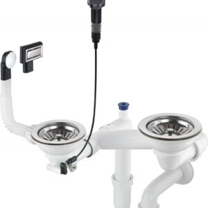 Siphon for 1.5- and 2-bowl granite sink - Space-Saver