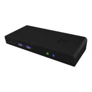 ICY BOX IB-DK2251AC Vielinis USB 3.2 Gen 2 (3.1 Gen 2) Type-A Juoda - Image 2