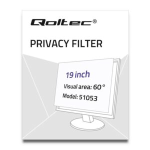 Qoltec 51053 ekrano privatumo filtras 48,3 cm (19") Monitorius - Image 2