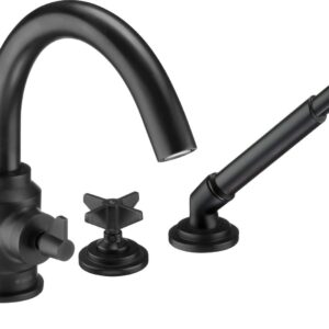 4-hole bathtub mixer with shower set - Image 1