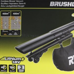 Ryobi OBV18 cordless leaf blower 200 km/h Green