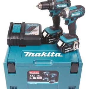 Makita Cordless Drill Set, 18V, DLX2127MJ - Image 1