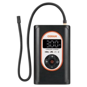12V Compressor, 8.3bar - Rechargeable Tire Inflator with Digital Backlit Display