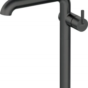 Tall basin mixer with rectangular spout