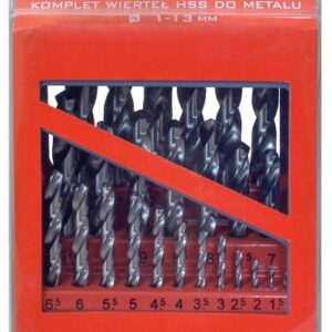 Set of HSS drills for metal 1-13mm 25pcs - Image 1