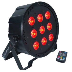 LIGHT4ME LED PAR 9X10W MKII RGBW IR Remote Control - Image 1