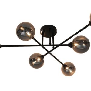 CEILING LIGHT BORA 6XG9 BLACK/SMOKY - Image 1