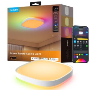 Govee 30cm RGBWW + RGBIC Smart Išmanusis prie lubų tvirtinamas šviestuvas Wi-Fi/Bluetooth 28 W - Image 2