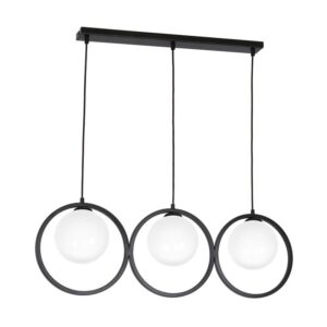 PENDANT LIGHT KONYA 3XE14 BLACK/WHITE - Image 1