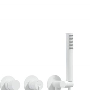 Concealed shower set with hand shower - with horizontal mixer