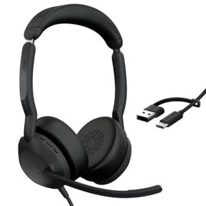 Jabra Evolve2 50 Laisvų rankų įranga Vielinis Su lankeliu Biuras / skambučių centras USB Type-C / USB Type-A Bluetooth Juoda - Image 3