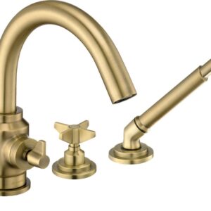 4-hole bathtub mixer with shower set