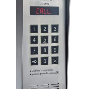 Laskomex CD-2600R audio with stainless steel RFID key reader, in surface-mounted housing.