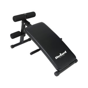 Incline weight bench for abdominal muscle training, REBEL ACTIVE - Image 1