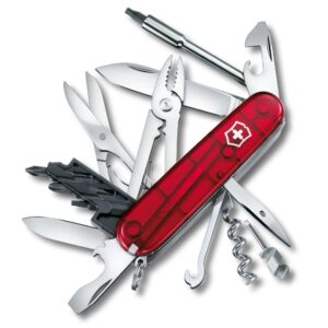 Victorinox V-1.77 25.T Pocket Knife Cyber Tool M, red transparent - Image 1