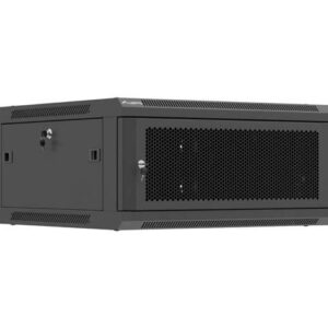 SZAFA INSTALACYJNA RACK WISZĄCA 19" 4U 600X600 CZARNA DRZWI PERFOROWANE LANBERG (FLAT PACK)
