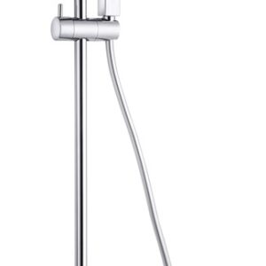 Rain shower with thermostat battery
