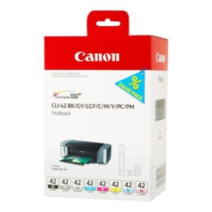 Canon 6384B010 rašalo kasetė 8 vnt Originalus Standartinė išeiga Juoda, Žydras, Pilka, Šviesiai Žalia, Rausvai raudona, Foto žydra, Foto magenta, Geltona - Image 2
