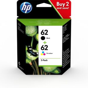 HP 62 2-pack Black/Tri-color Original Ink Cartridges - Image 2
