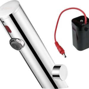 Touchless washbasin mixer with temperature control - 4xAA