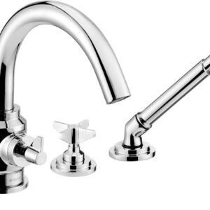 4-hole bathtub mixer with shower set