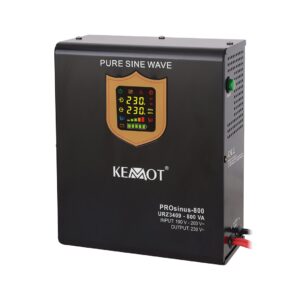 Wall-mounted emergency power supply KEMOT PROsinus-800 converter with pure sine wave and charging function 12V 230V 800VA/500W - Image 2
