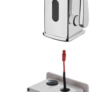 Touchless washbasin mixer with temperature control - 4xAA - Image 1