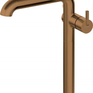 Tall basin tap with rectangular spout