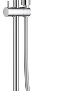 Concealed shower set with rail