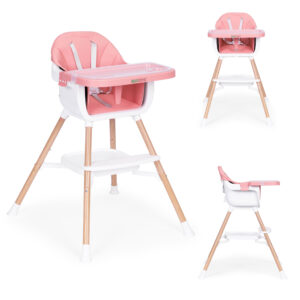 Vaikiška maitinimo kėdutė 2-in-1, rožinė, ECOTOYS