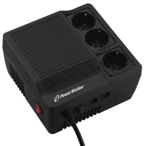 PowerWalker AVR 1000 įtampos reguliatorius 3 AC išvestis(ys / čių) 180-264 V Juoda - Image 3