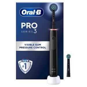 Oral-B Pro 3 Pro3 3000 Suaugusiems Besisukantis vibruojantis dantų šepetėlis Juoda - Image 3